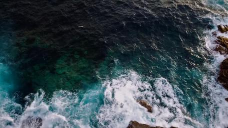 The sea from a cliff wallpaper