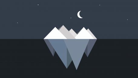 Minimal iceberg wallpaper