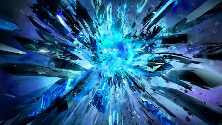 Blue explosion wallpaper