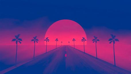 Distant sun digital art wallpaper