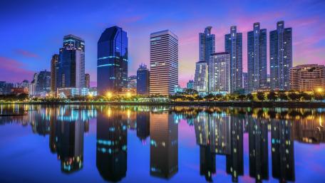 Hong Kong reflection wallpaper