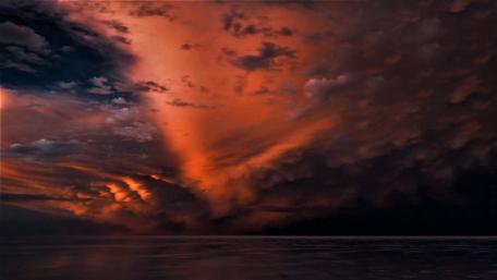 Twilight Serenity Over the Sea wallpaper