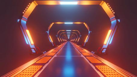 Retrowave sci-fi art wallpaper