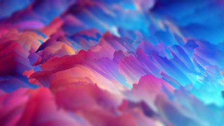 Illuminated Peaks in Fantasy Colors wallpaper