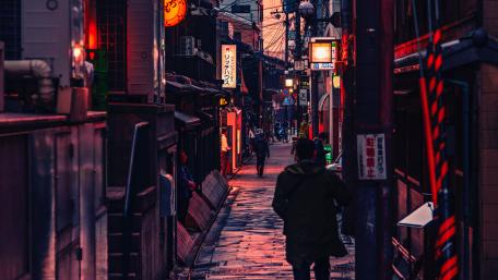 Alleyway in China wallpaper