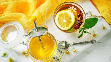 Lemon tree with honey wallpaper