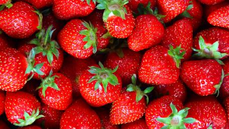 Red strawberries wallpaper