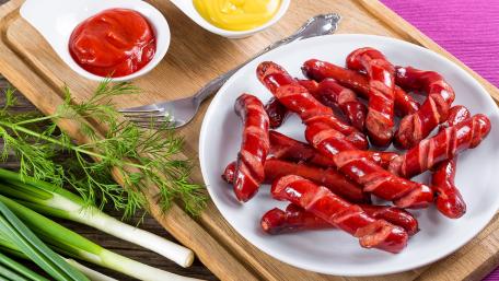 Fried frankfurters wallpaper