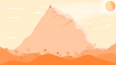 Sandy times  orange theme wallpaper
