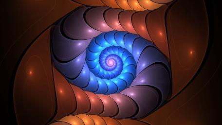 Colorful nautilus fractal wallpaper