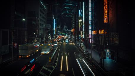Night city lights wallpaper
