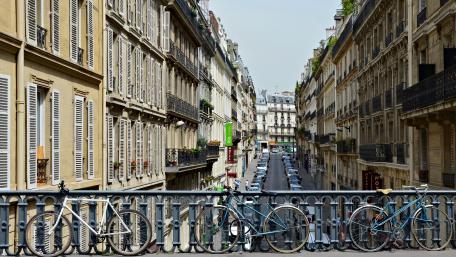 Above Pierre-Semard Street in Paris wallpaper