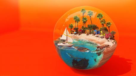 Fantasy Beach ball wallpaper