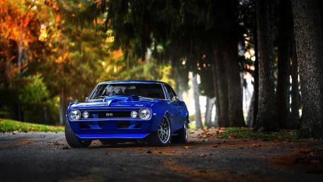Blue Chevrolet Camaro SS wallpaper