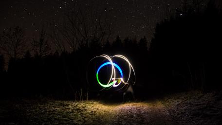 Light graffiti wallpaper