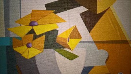 Vibrant Yellow Abstract Composition wallpaper