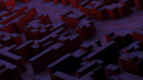 Abstract 3D Blockchain Structure in 4K wallpaper