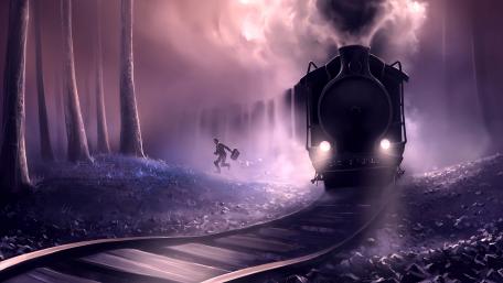 Escaping from train wallpaper
