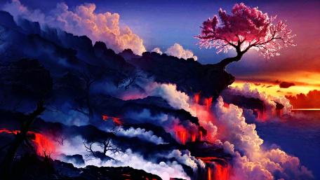 Lava flow wallpaper