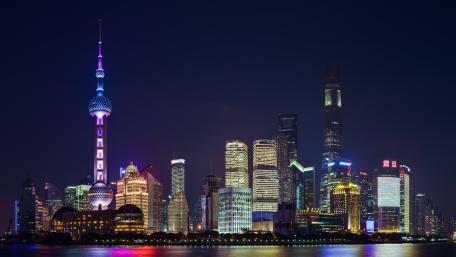 Pudong Nighttime Skyline wallpaper