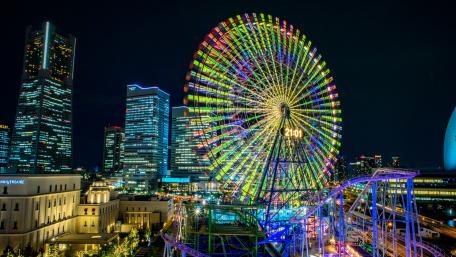 Colorful ferris wheel wallpaper