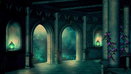 Inside a fairytale castle wallpaper