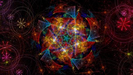 Glowing colorful fractal wallpaper