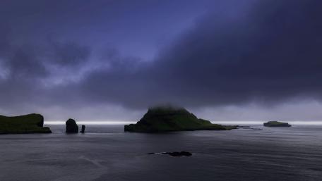 Sea stacks and island wallpaper