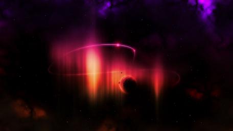 Glowing space wallpaper