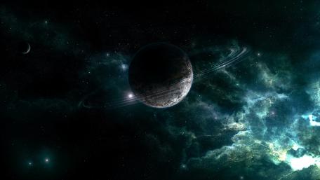 Ringed planet wallpaper