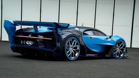 Bugatti Vision Gran Turismo rear view wallpaper