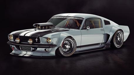 1965 Ford Mustang side view wallpaper