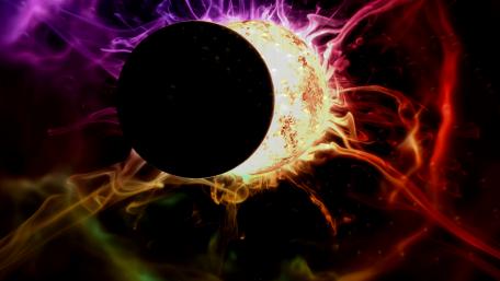 Colorful glowing orb wallpaper