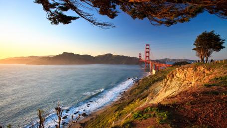 Golden Gate during afternoon wallpaper