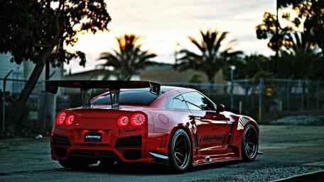 Red Nissan GT-R wallpaper