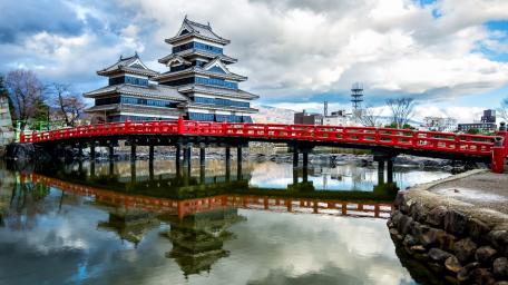 The bridge to Matsumoto castle wallpaper