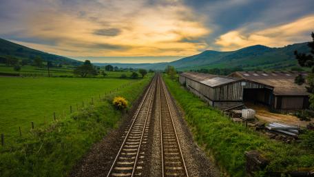 Countryside rails wallpaper