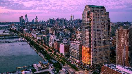 Hudson River and Manhattan wallpaper