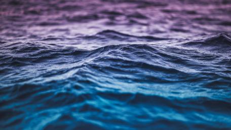 Blue and purple gradient waves wallpaper
