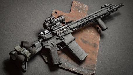 AR-15 style rifle wallpaper