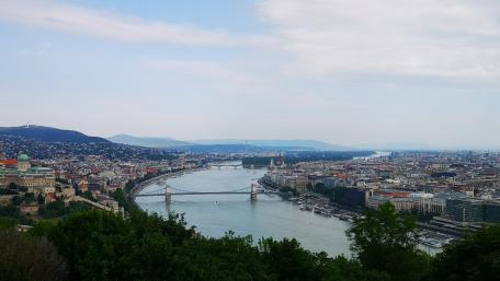 Danube from Gellert Hill (Budapest) wallpaper