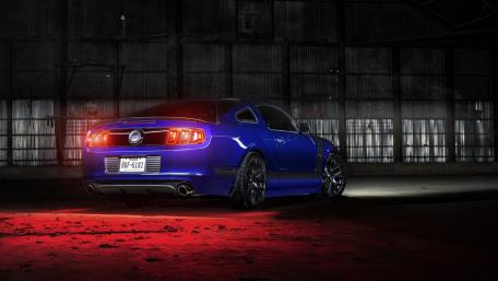 Stunning Shelby Mustang in Night Setting wallpaper