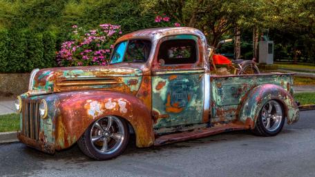 Rusty Vintage Hot Rod Pickup Truck wallpaper