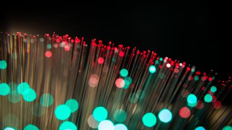Red and green bokeh lights wallpaper