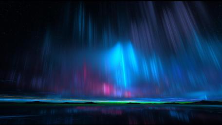 Blue Aurora Borealis wallpaper