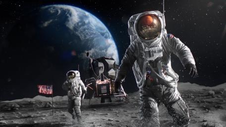 Moonwalk Rendezvous Beyond Earth wallpaper