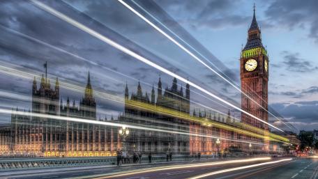 Majestic London at Dusk with Big Ben wallpaper
