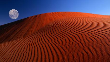 Windows XP Red Moon Desert Wallpaper (upscaled) wallpaper