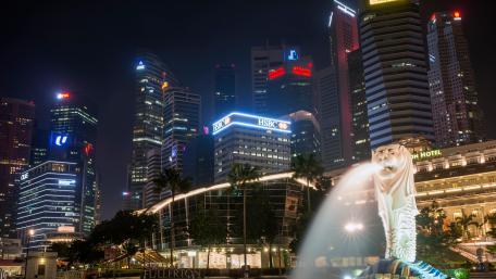 The Merlion in Singapore wallpaper