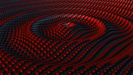 Dynamic Red Hexagonal Waves Design wallpaper
